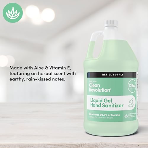 Clean Revolution bottle pour refill container for seamless dispensers.