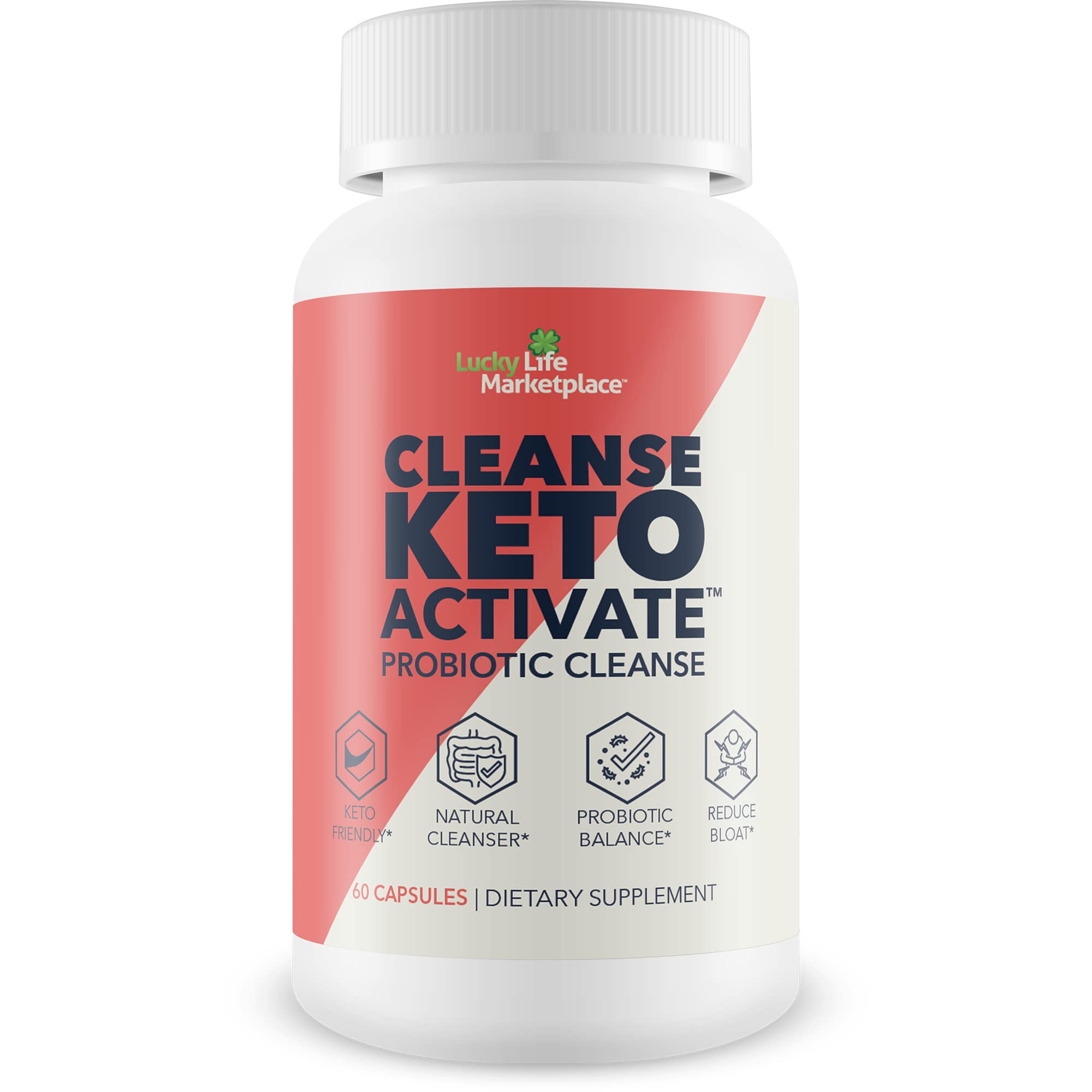 Cleanse Keto Activate bottle close-up highlighting natural detox support.