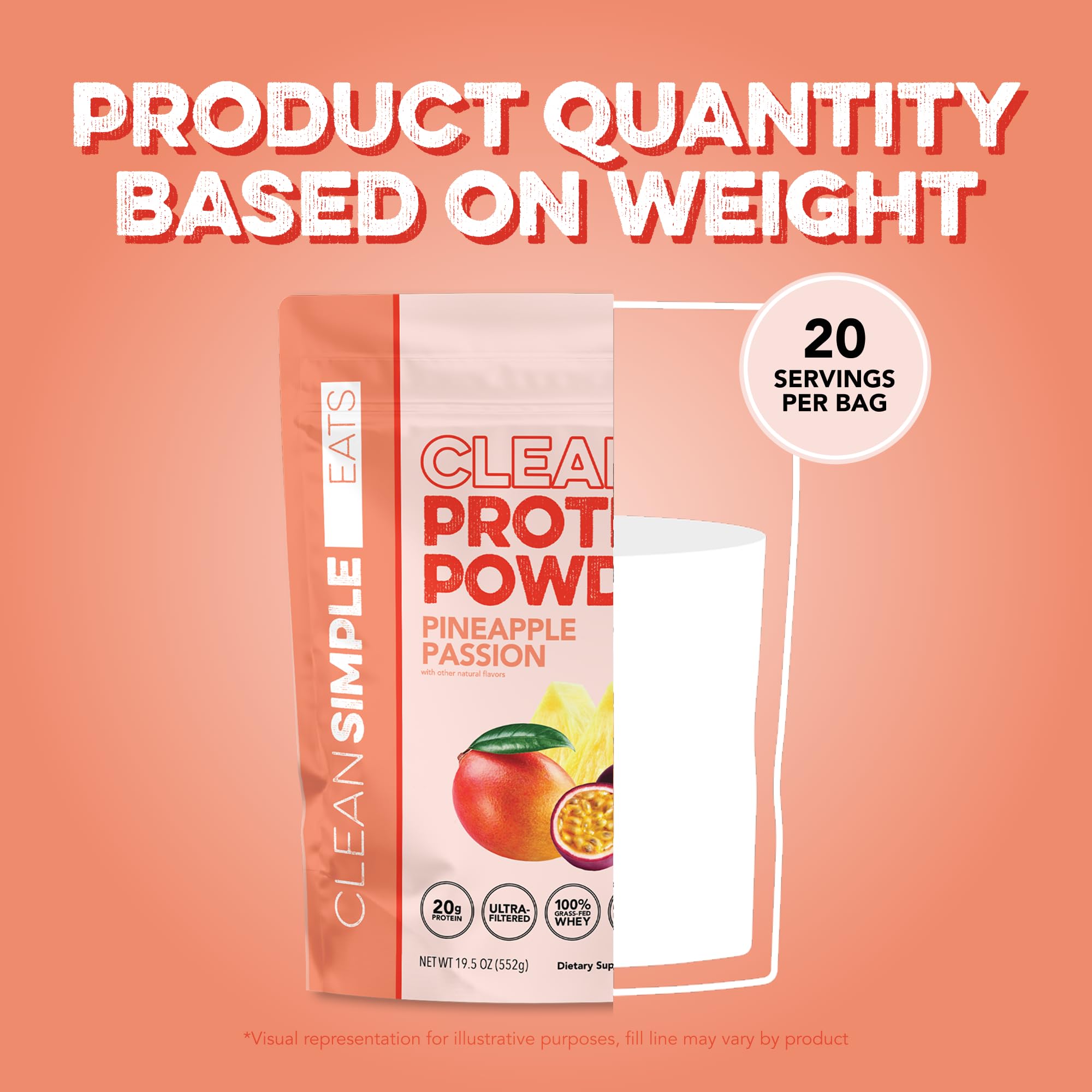 Clean Simple Eats Clear Protein Label close-up highlights gluten-free and soy-free formulation.