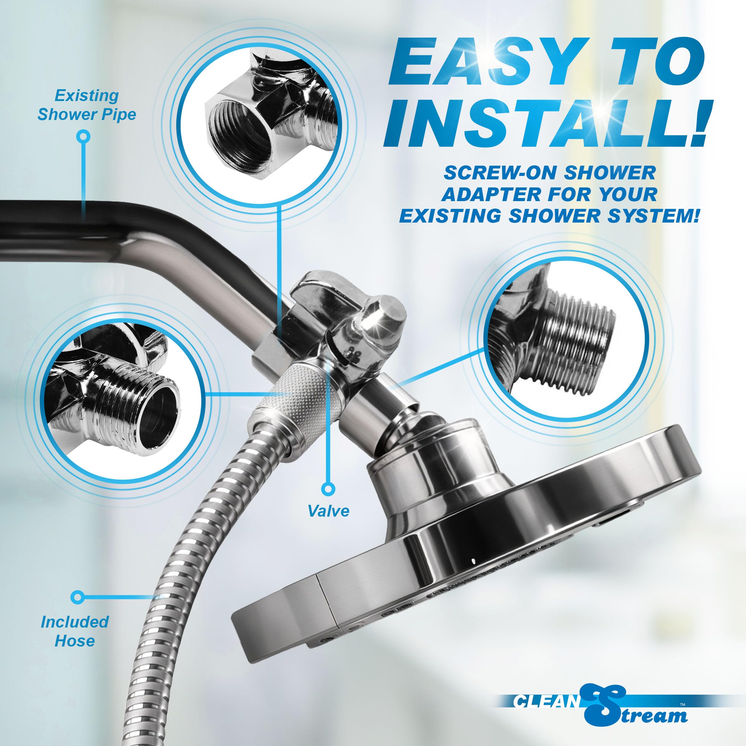 Cleanstream dual nozzle 3point5inch metal offers gentle fit and targeted cleansing.