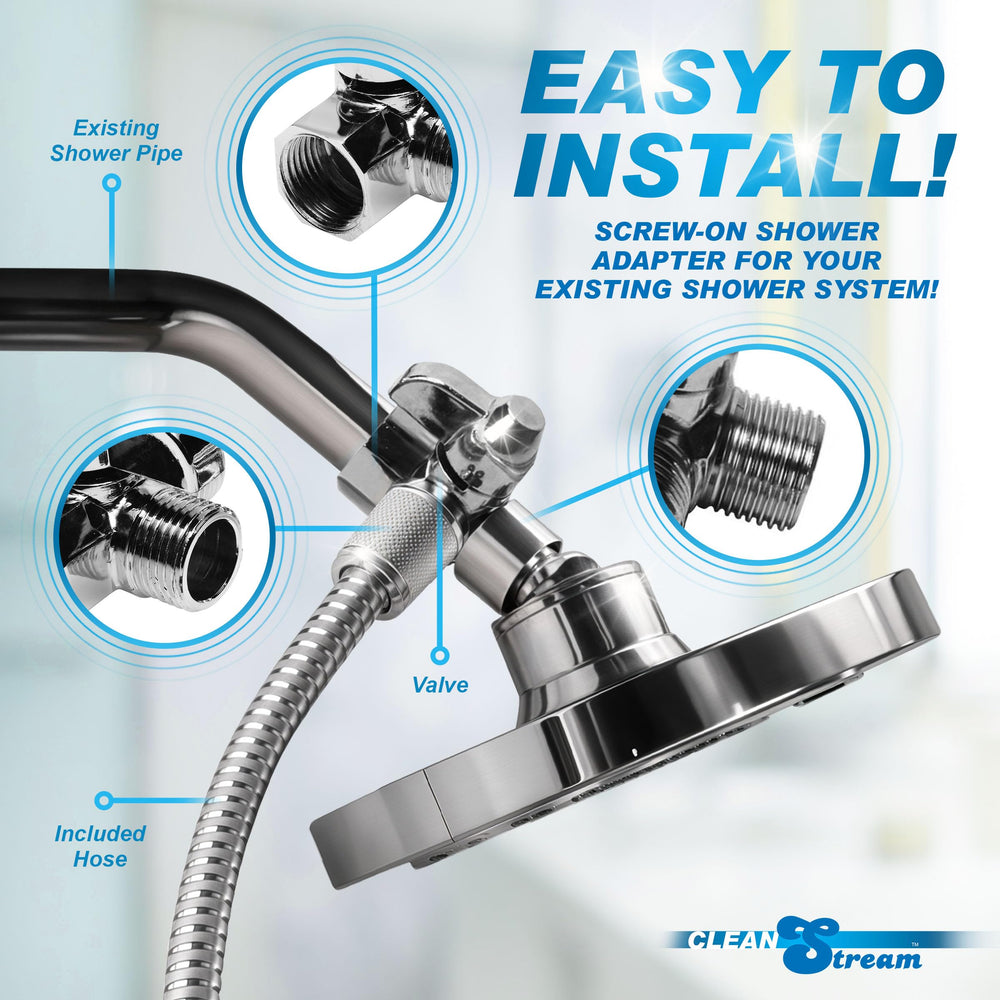 Cleanstream dual nozzle 3point5inch metal offers gentle fit and targeted cleansing.