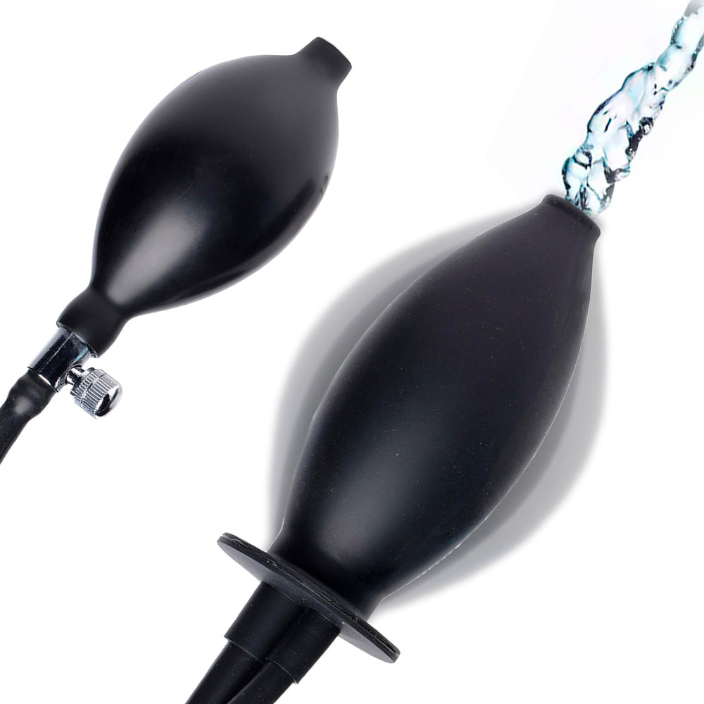 Cleanstream inflatable enema plug with hand bulb for precise inflation and comfort.
