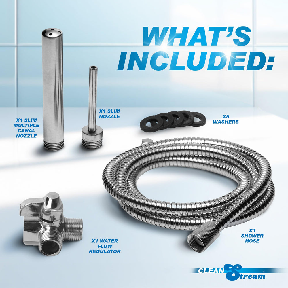 Cleanstream personal cleansing kit use demonstrates intuitive handling and flexible bathroom setup.