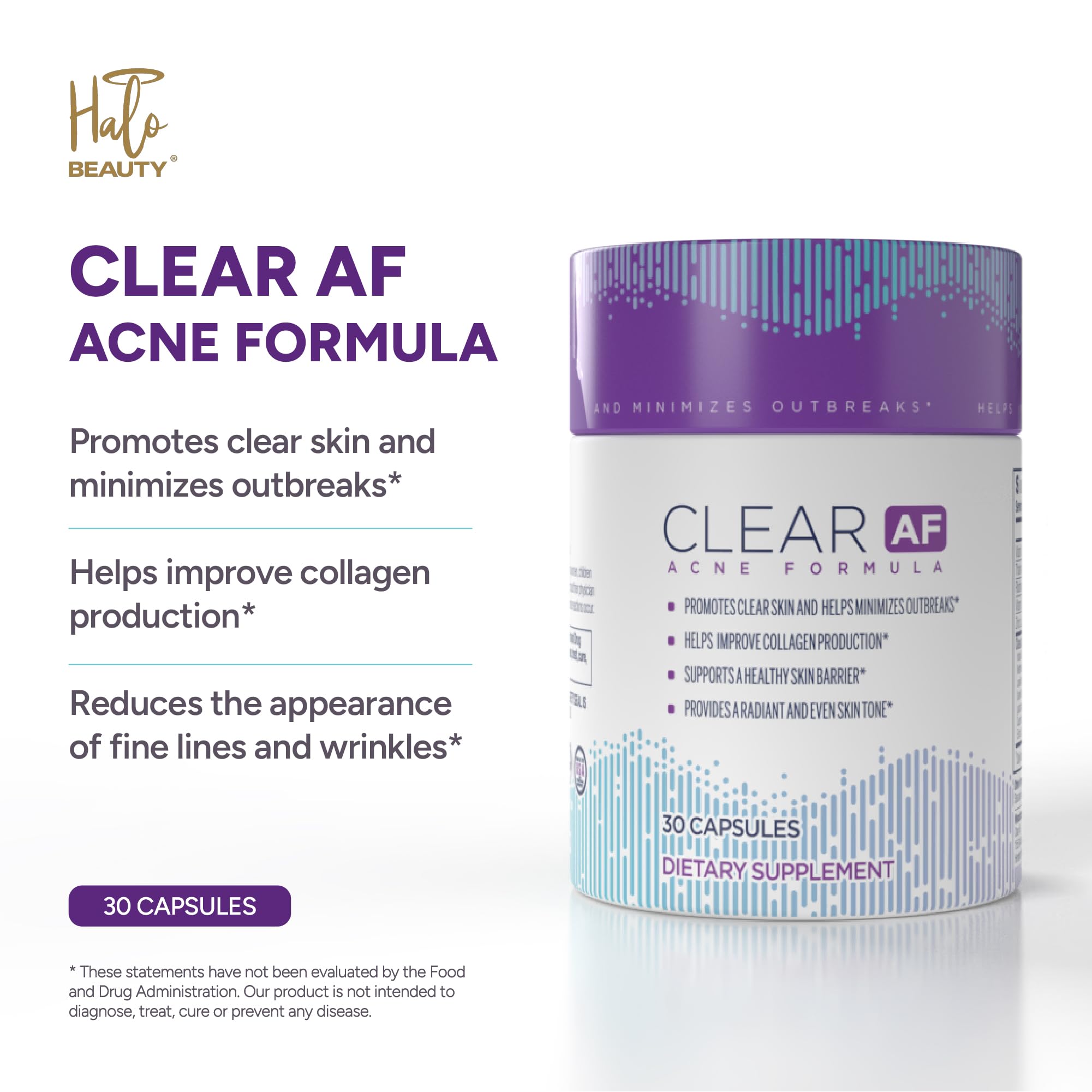 Clear AF ceramide-PCD rice ceramides image highlights moisture retention for healthier feeling skin.