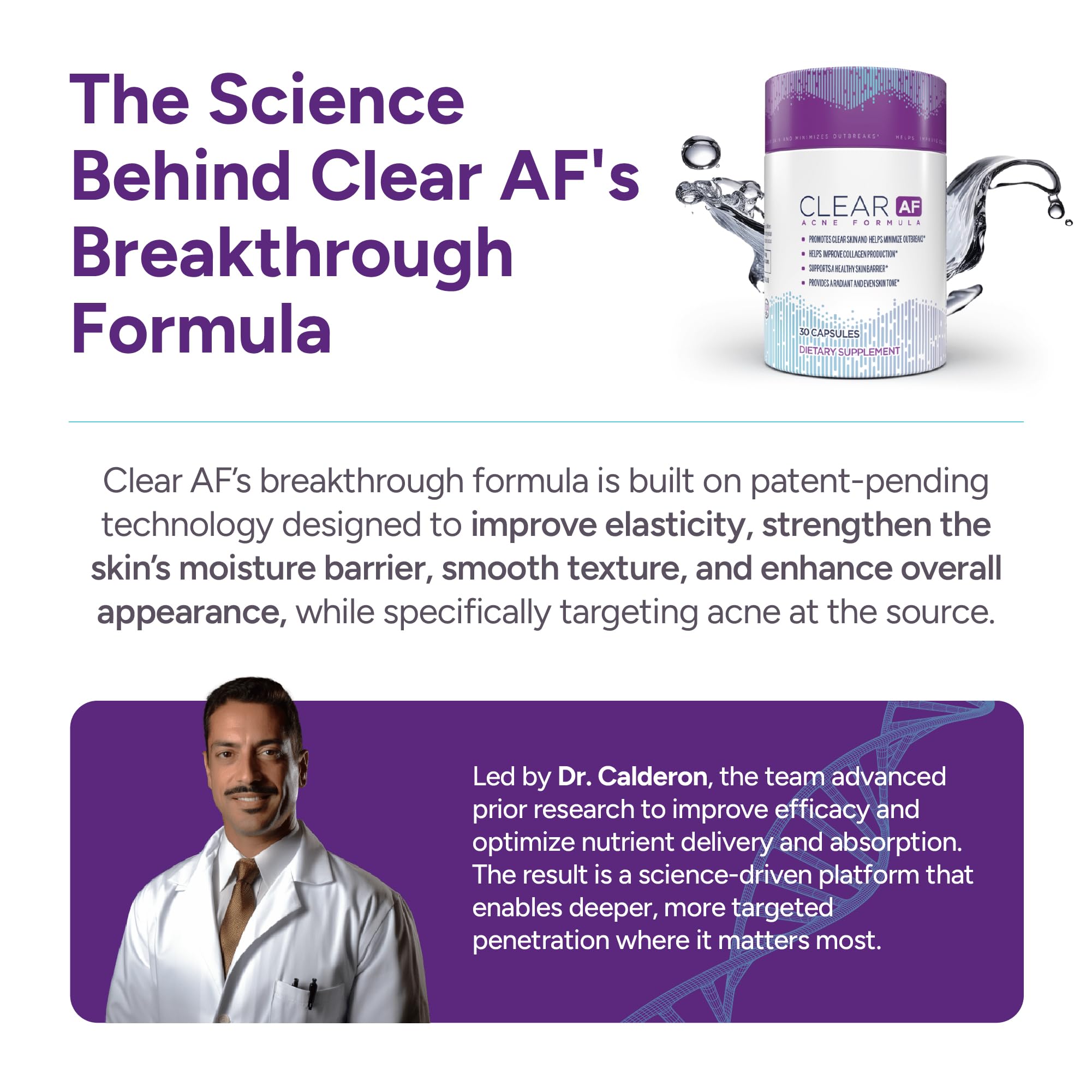 Clear AF vegan capsules provide plant-based, clean nutrition for daily wellness.