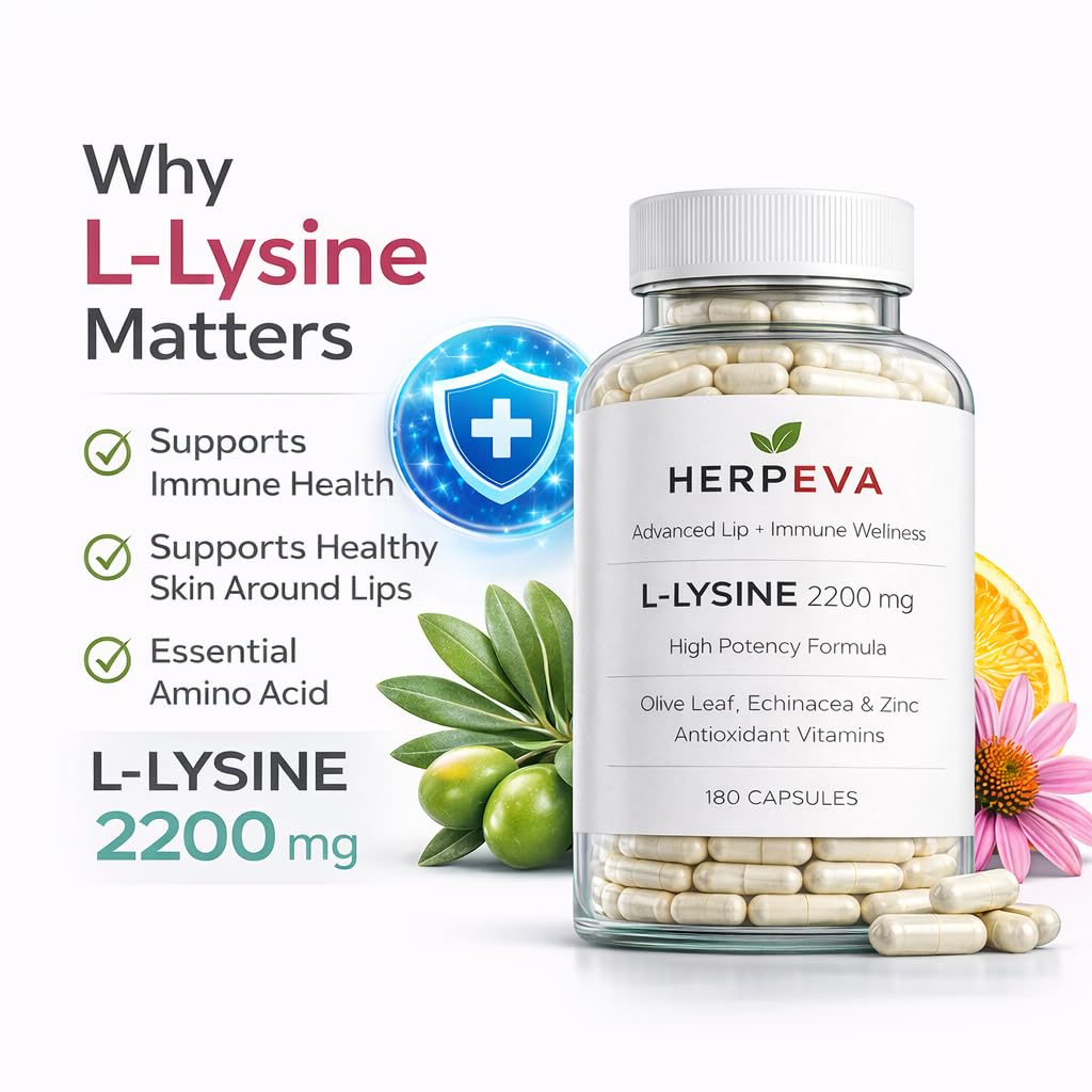 Clear-Biotic L-Lysine bottle ingredients panel highlighting olive leaf and vitamin blends for immune support.