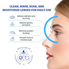 Clear Conscience all-day comfort supports fresh lenses.