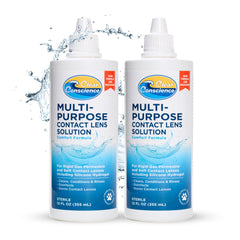 Clear Conscience bottle pours to show 12oz size for easy daily use