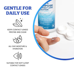 Clear Conscience cleaning action demonstrates thorough lens cleansing