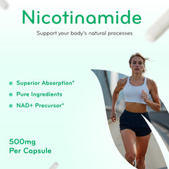Clear Formulas Vitamin B3 Nicotinamide NAD precursor icon illustrating energy support.
