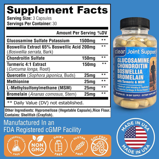 Clear Probiotics capsules pour shows easy daily use for smoother joints.