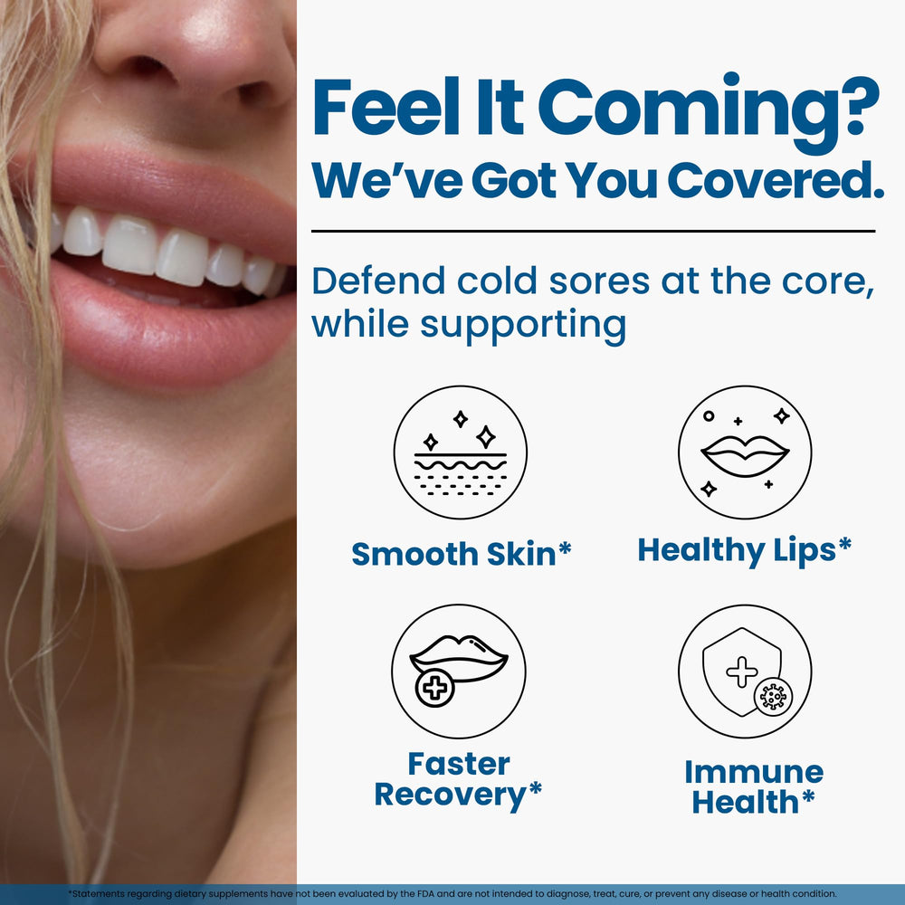 Clear Probiotics Lysine capsules ready for daily use supporting lip health