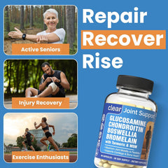 Clear Probiotics turmeric and boswellia label detail for plant based support.