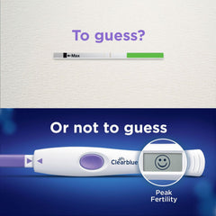 Clearblue ovulation test kit contents laid out for easy setup