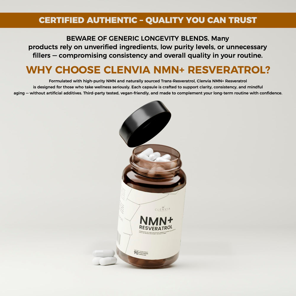 CLENVIA vegan formula free from GMOs, gluten, and soy.