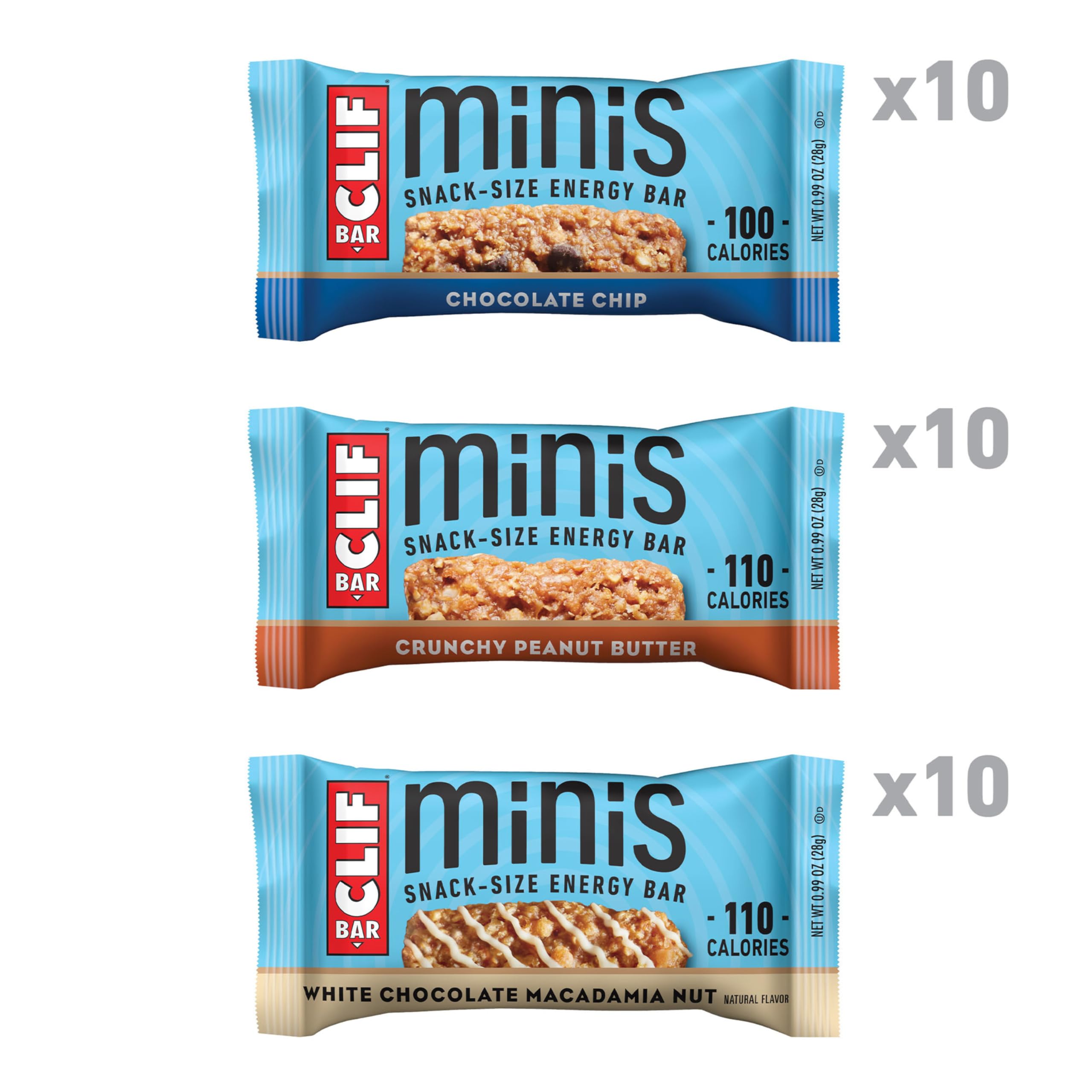 CLIF Bar Minis White Chocolate Macadamia Nut – indulgent plant-based snack.