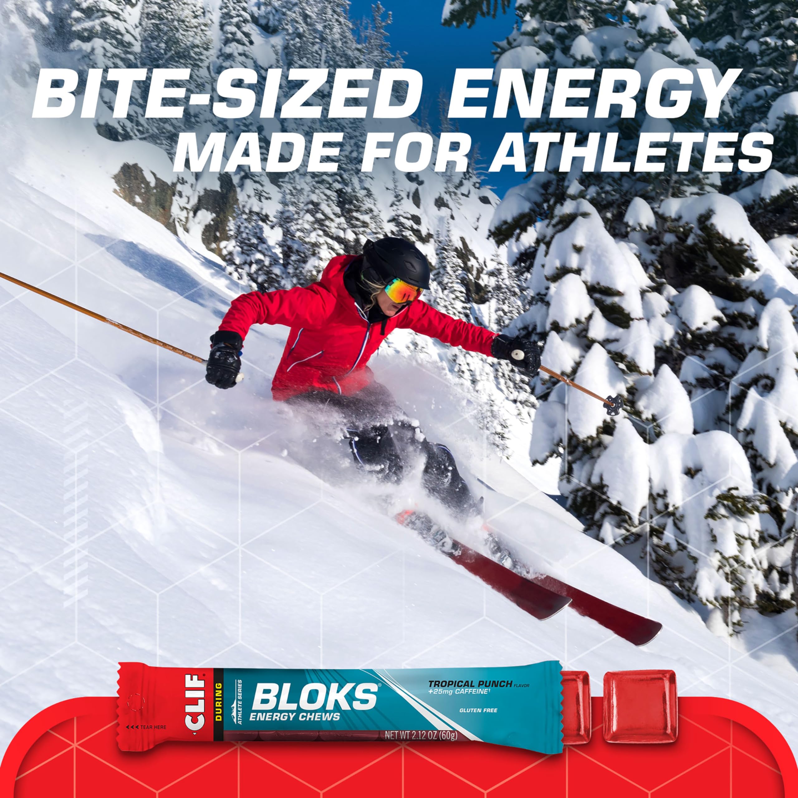 On-the-go caffeine boost – CLIF BLOKS during cycling.