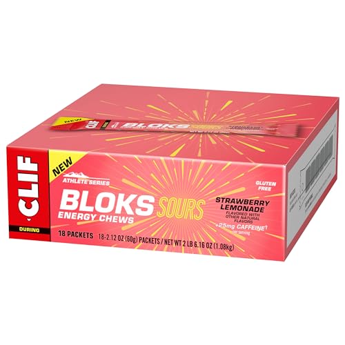 Runner consuming Clif Bloks Sours during a workout