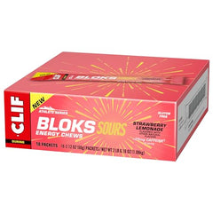 Runner consuming Clif Bloks Sours during a workout