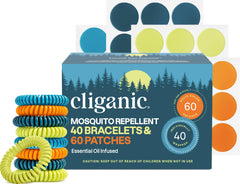 Cliganic mosquito bracelet stickers pack in multi-color, ideal for outdoor protection