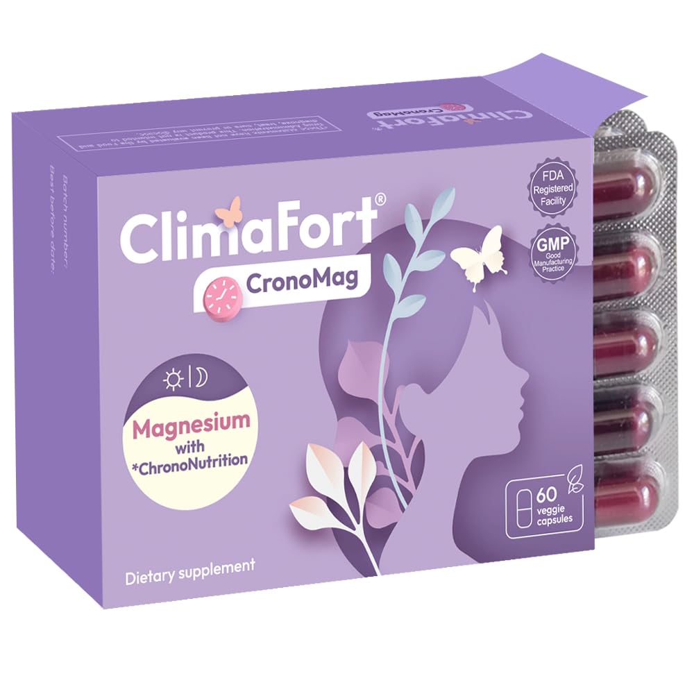 ClimaFort CronoMag daytime capsules for steady energy and mood support during menopause