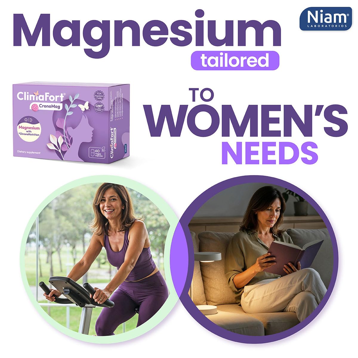 ClimaFort CronoMag nighttime capsules for restful sleep and muscle comfort