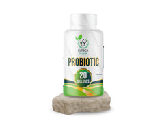 Capsules of Clinica Dr Vega probiotic for daily routine use.