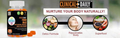 Clinical Daily Fiber Max adults serving, convenient vegan gummies for adult daily fiber.