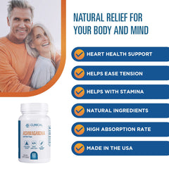 Clinical Effects Ashwagandha made in USA label signals quality control.