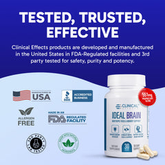 Clinical Effects Ideal Brain lifestyle shot at a desk during work