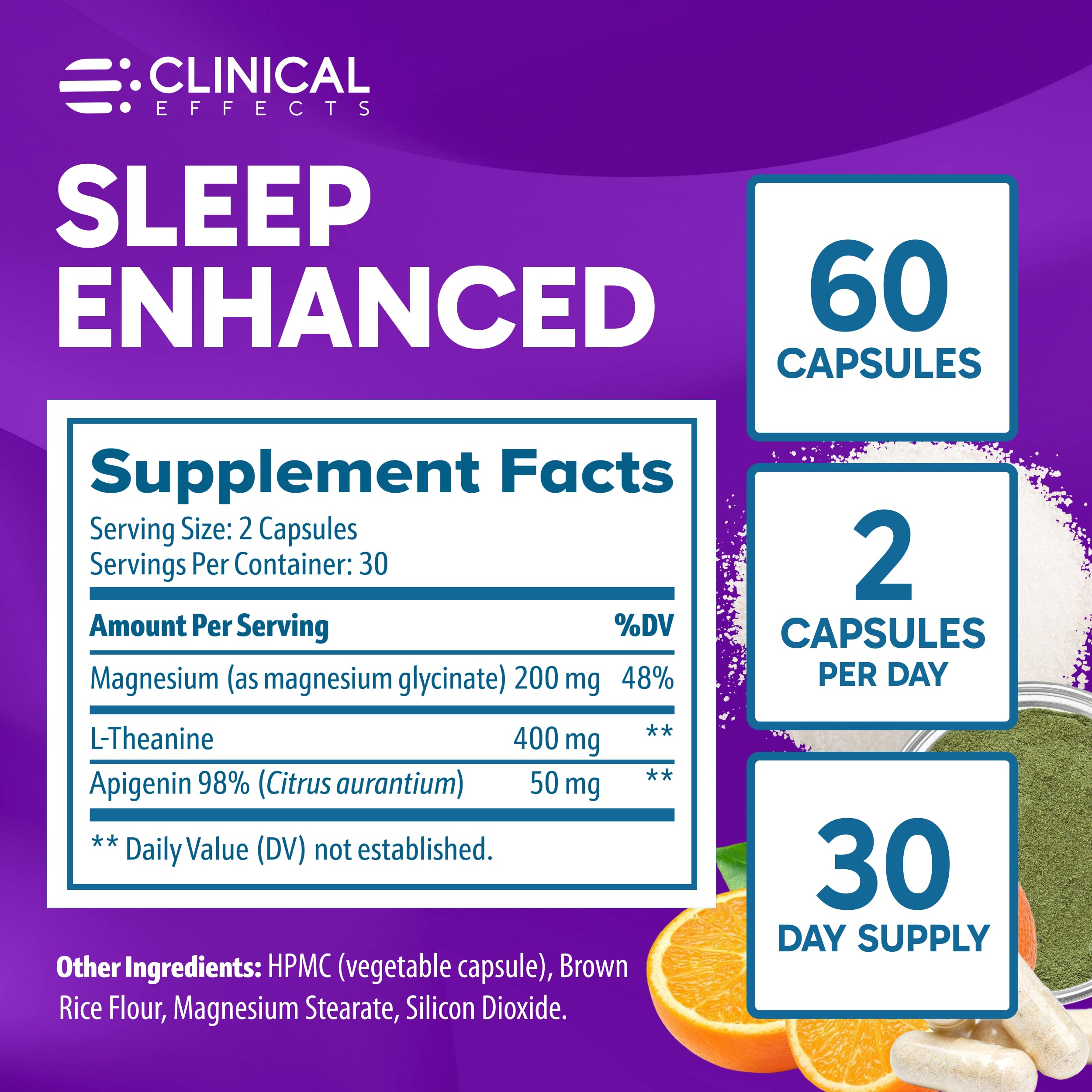 Clinical Effects Sleep Enhanced packaging on a bedside table for easier bedtime rituals.