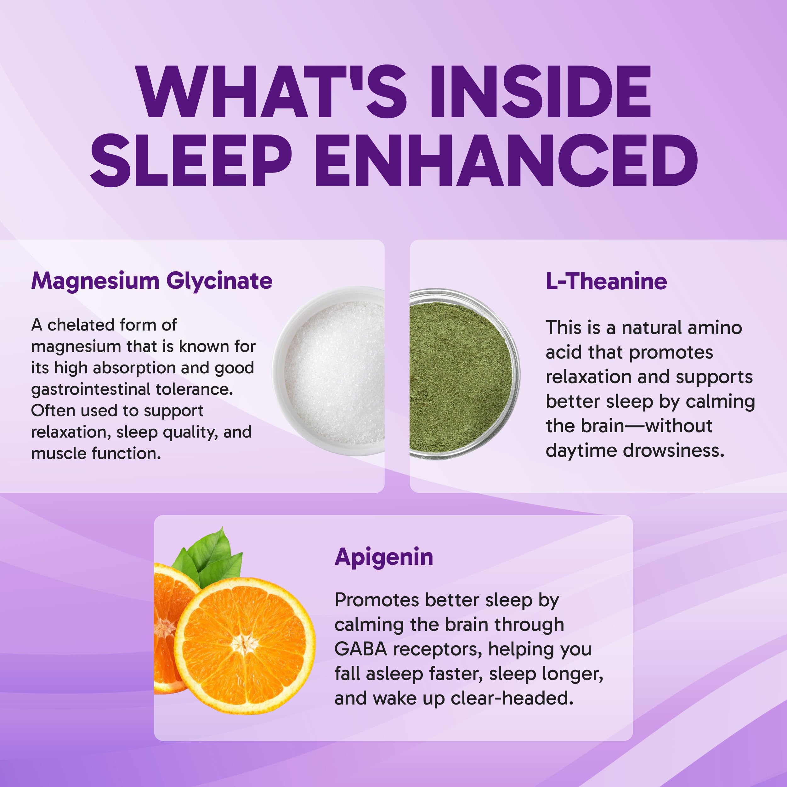 Clinical Effects Sleep Enhanced packaging on a bedside table illustrating a calming nightly routine.