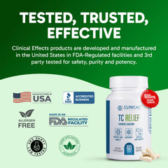 Clinical Effects TC Relief USA-made seal signaling quality and safety