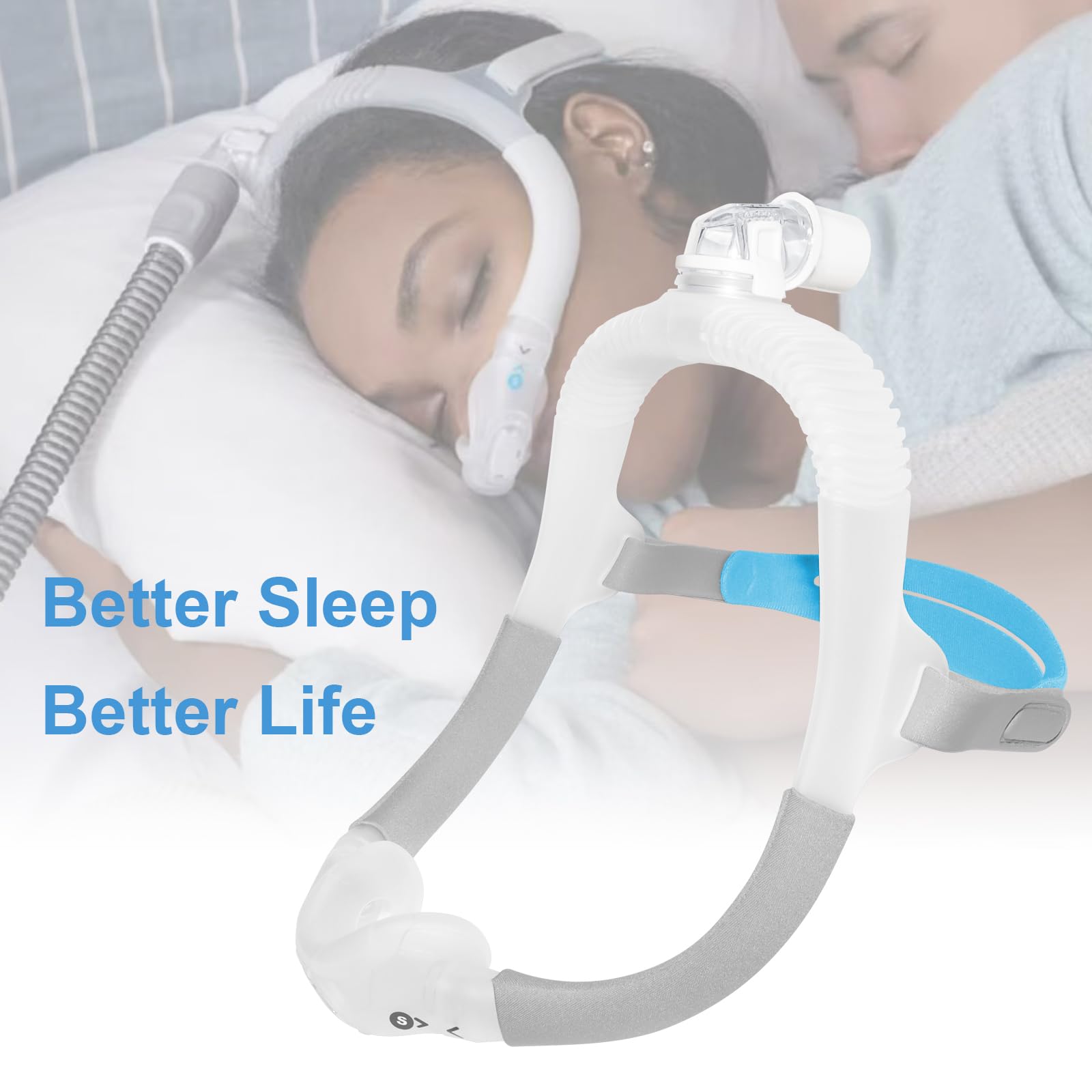 CLNRMA nasal cradle cushion provides gentle seal at nostrils