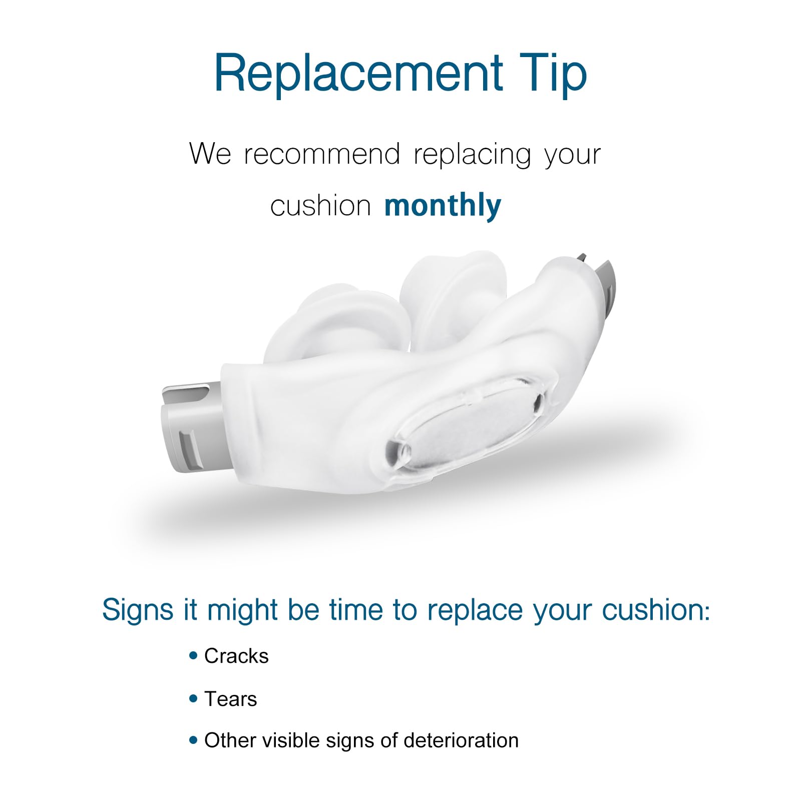 CLNRMA P30i nasal pillow size options – small fits many users.