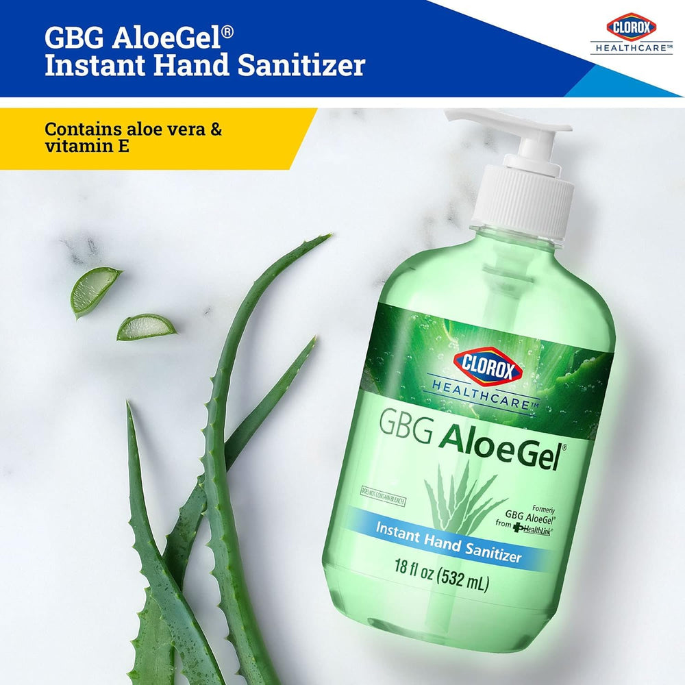 Clorox AloeGel with 64% ethyl alcohol for effective cleansing on the go.