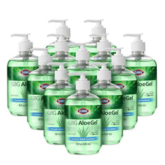 Clorox AloeGel pump bottle 18 oz for quick desk-side sanitizing.