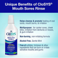 CloSYS label closeup – clear ingredients and alcohol-free promise.