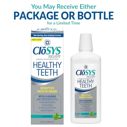 CloSYS Silver enamel repair: gentle fluoride rinse supporting enamel health without burning.