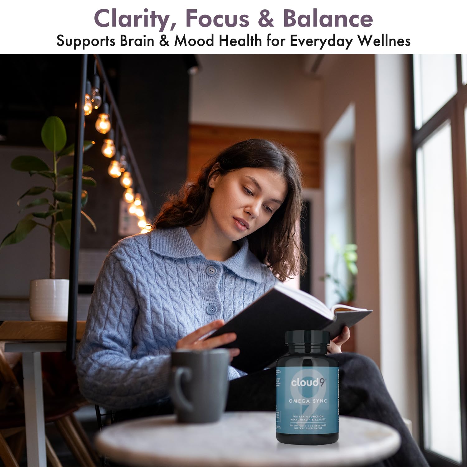 Cloud9 Omega Sync two-softgel daily dose for routine use.