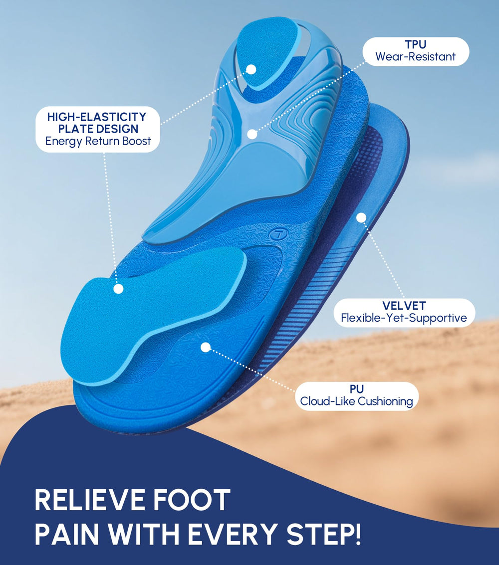 Cloudflo shock-absorption athlete insole adds stability during workouts