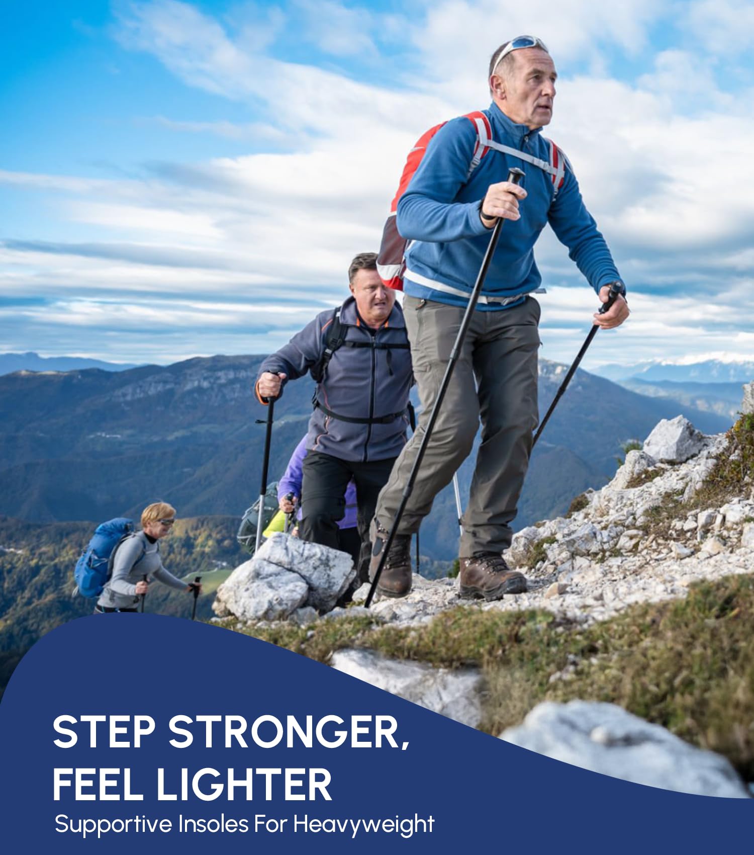 Cloudflo trim-to-fit orthotic insoles fit any shoe.