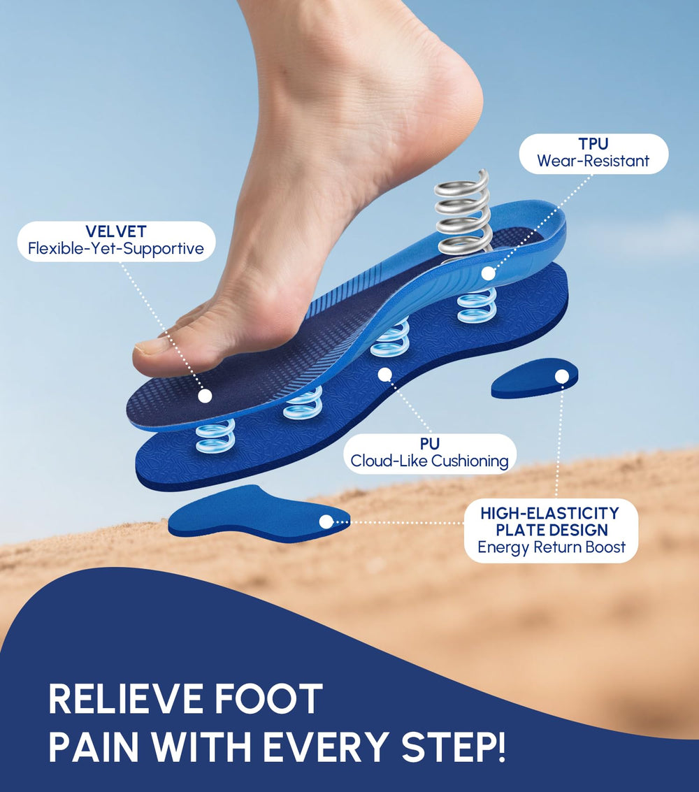 Cloudflo work boot insole cushion enhances shock absorption for standing professionals