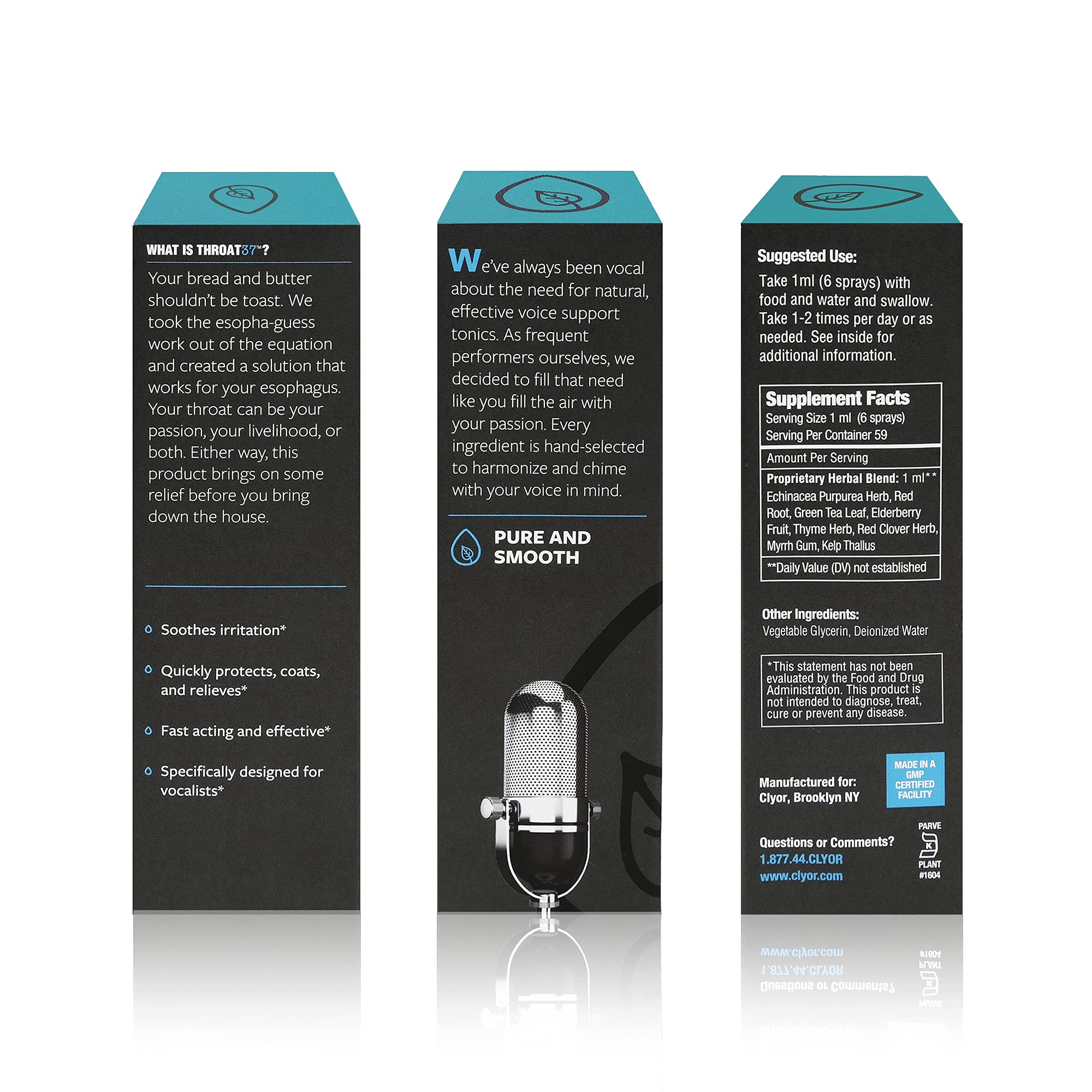 CLYOR Throat37 after-use sensation suggesting lasting comfort.