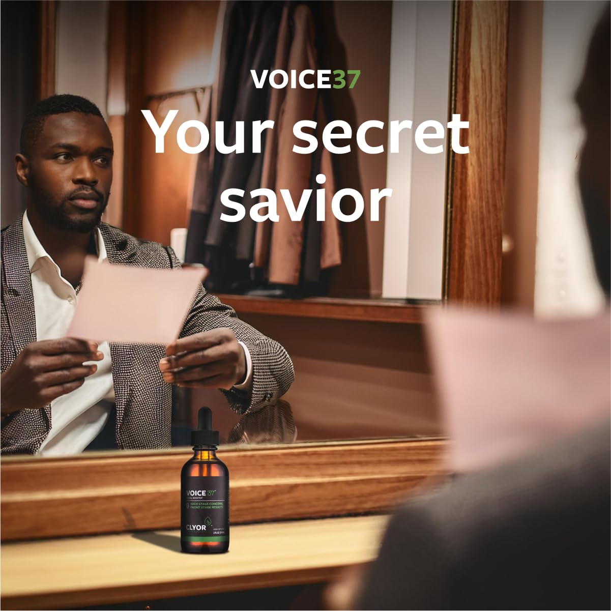 CLYOR Voice37 with herbs, plant-based blend for smoother singing.