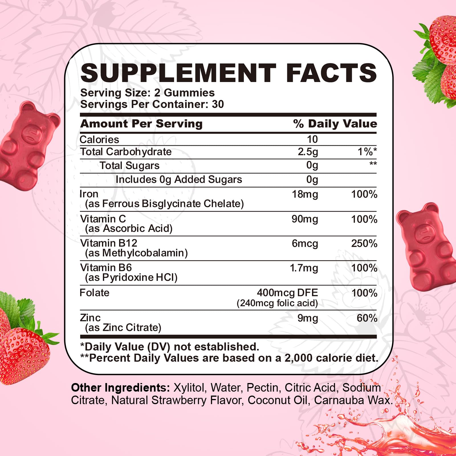 CNCHEF bear gummies in lunchbox, kid-friendly iron source.