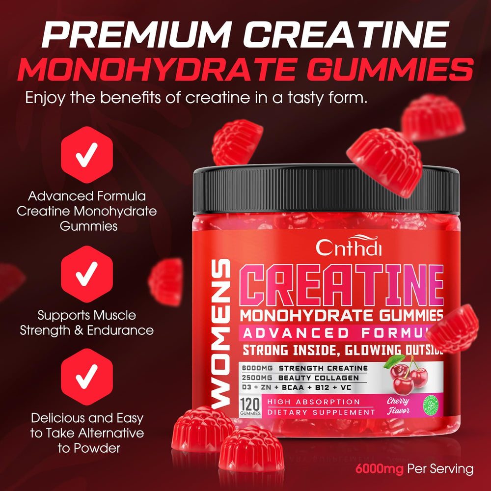 CNFHDI women's creatine gummies pack ready for training