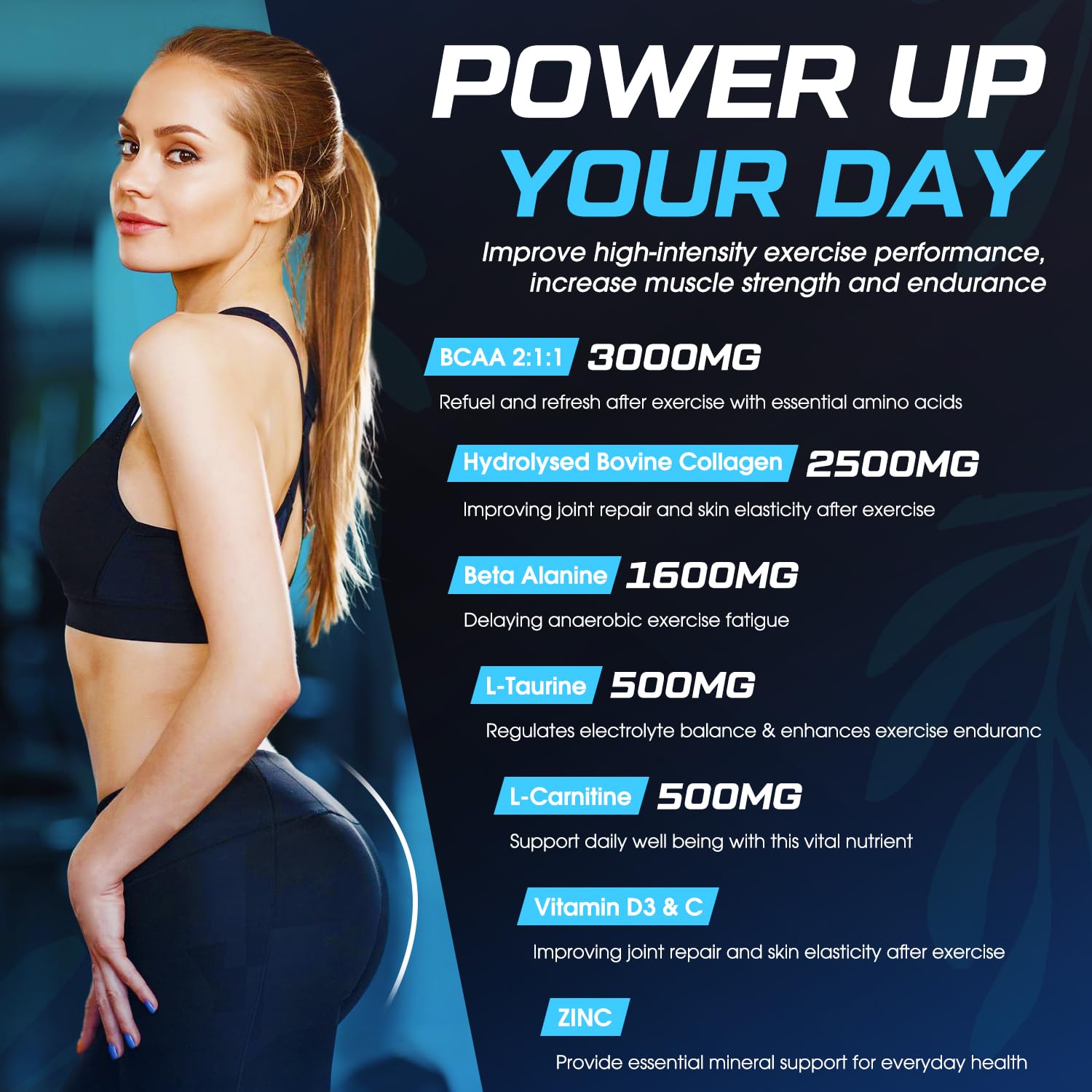 CNFHDI Creatine Gummies with BCAA ingredients support post-workout recovery