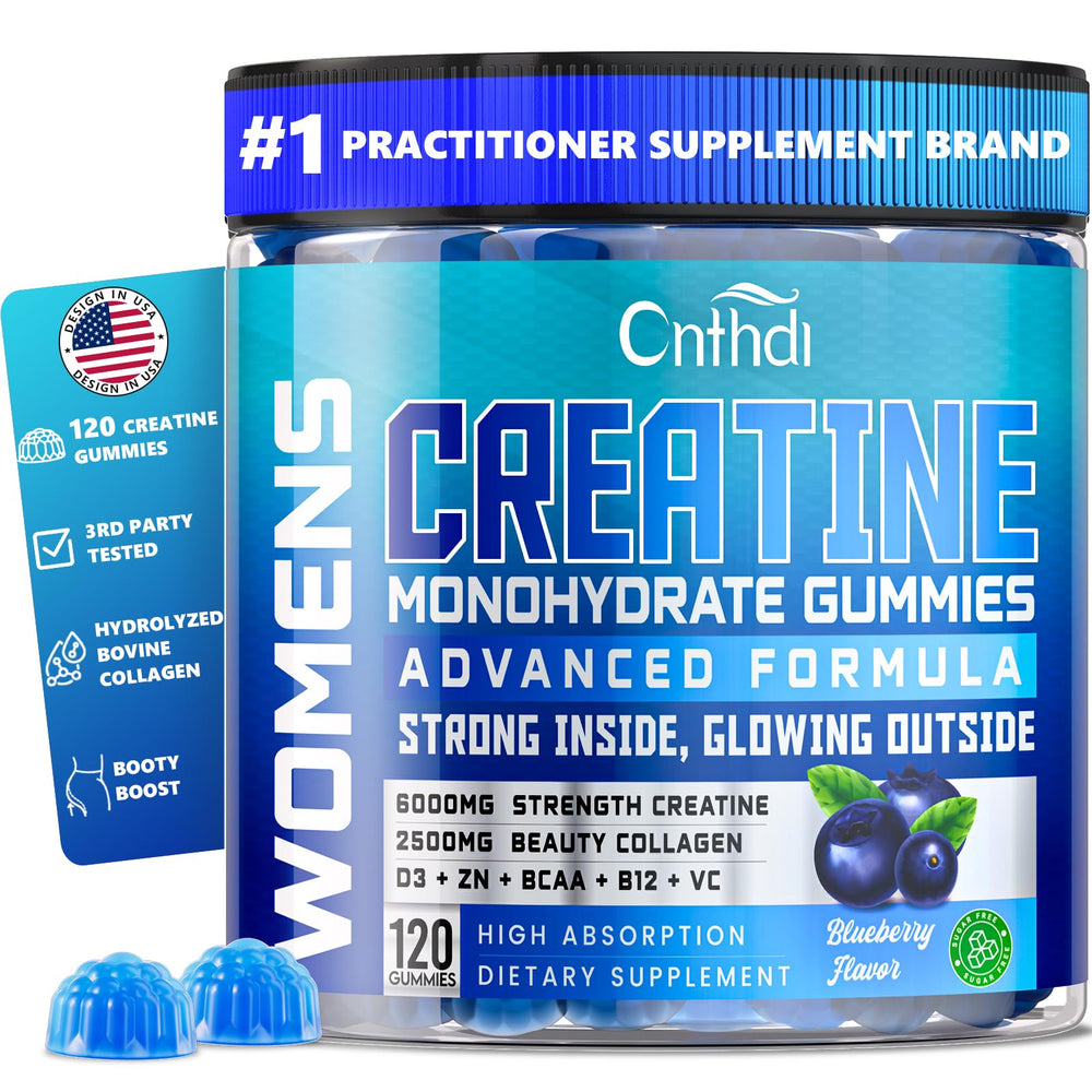CNFHDI Creatine Gummies for Women bottle front showing convenient, on-the-go fitness support