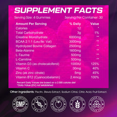 CNFHDI Creatine Monohydrate Gummies closeup suggests collagen benefits
